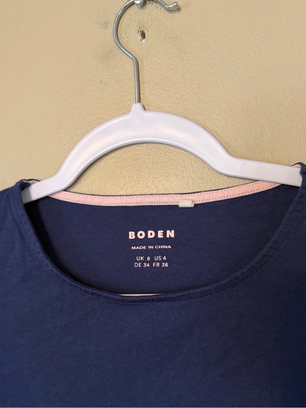 Boden Navy Striped Cuff Long Sleeve Top - Picture 3 of 6